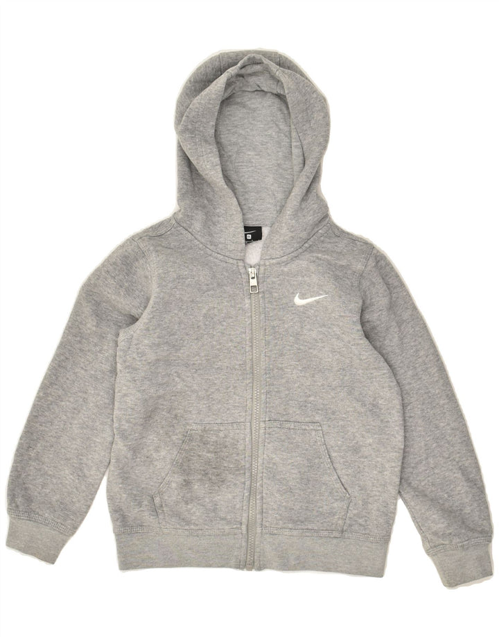 NIKE Boys Zip Hoodie Sweater 6-7 Years Large Grey Cotton | Vintage Nike | Thrift | Second-Hand Nike | Used Clothing | Messina Hembry 
