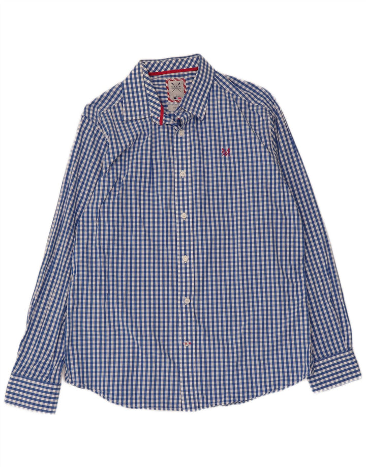 Crew Clothing Herre Classic Fit Shirt Large Blue Gingham Cotton
