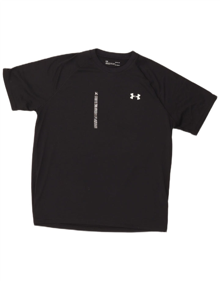 Under Armour Herre Heat Gear T-Shirt Top Stor Sort Polyester