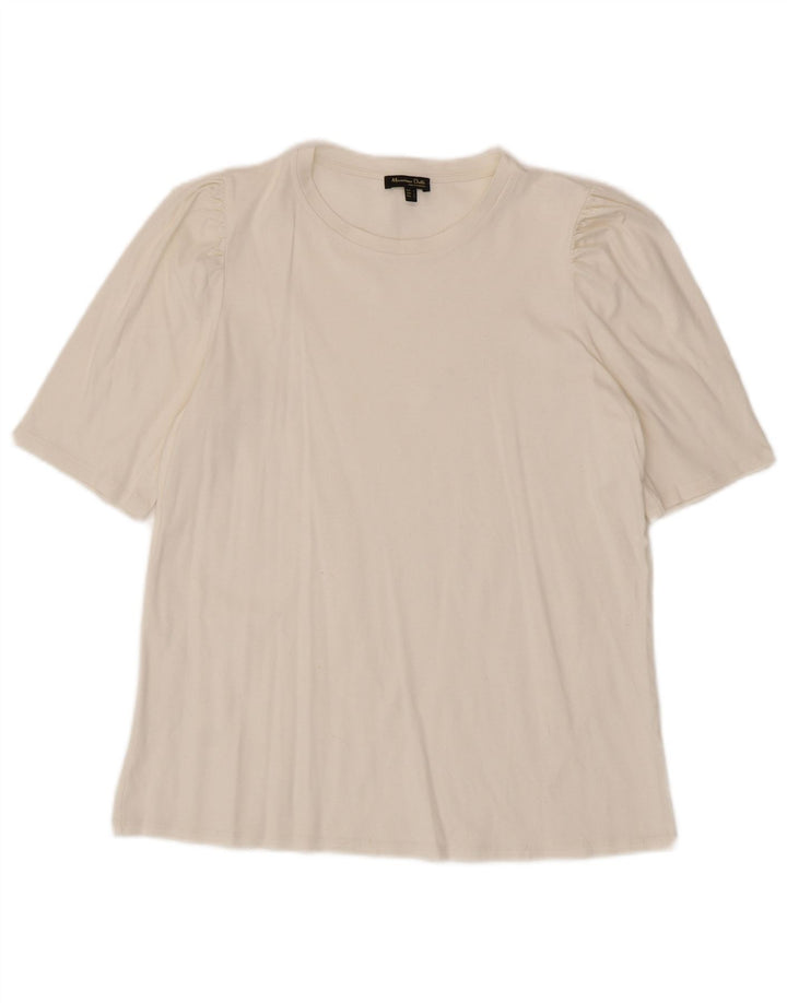 Massimo Dutti Dame T-Shirt Top UK 14 Large White