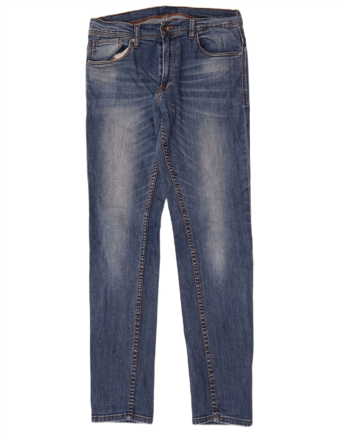 Zara Herre Slim Jeans EU 40 Medium W31 L32 Blå Bomuld