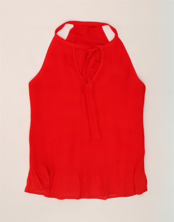 Zara Dame Halter Top UK 12 Medium Rød