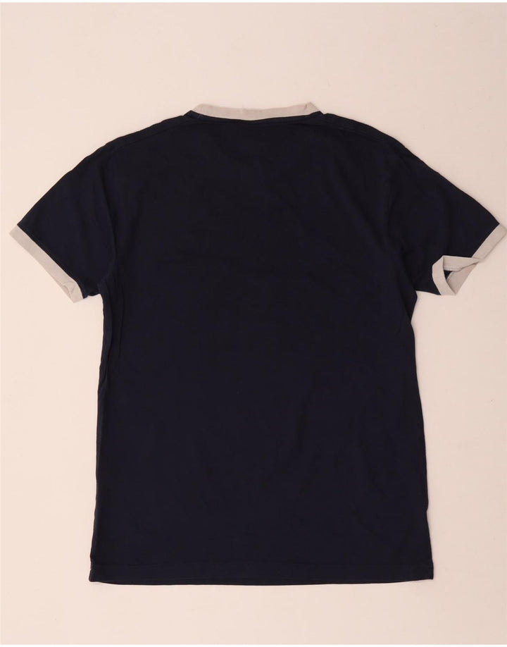 Ellesse Herre Grafisk T-Shirt Top Medium Marineblå Bomuld