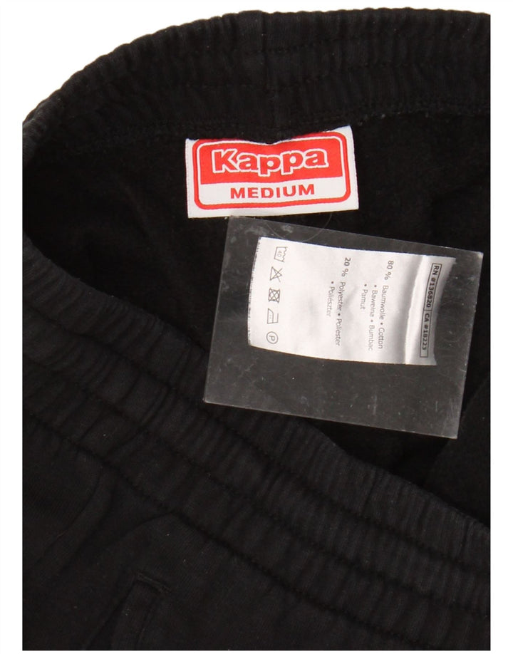 Kappa Grafisk træningsdragtbukser til kvinder Joggers UK 12 Medium Black Bomuld