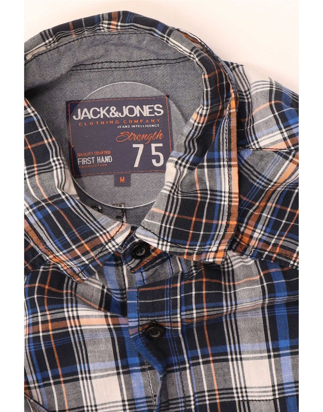 Jack & Jones Grafisk skjorte til mænd Medium Blue Plaid