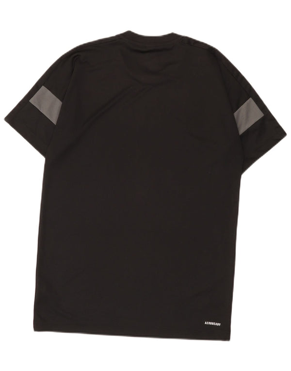 Adidas Herre Aeroready T-Shirt Top Lille Sort Colourblock Polyester