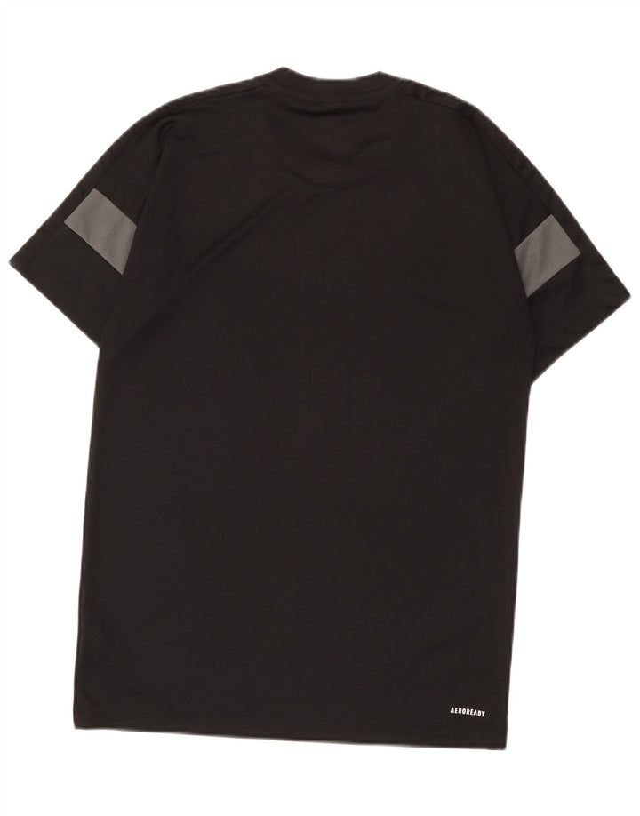 Adidas Herre Aeroready T-Shirt Top Lille Sort Colourblock Polyester