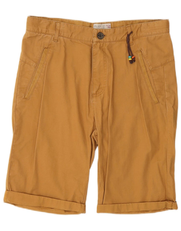 Zara Boys Cargo Shorts 13-14 år W28 Brun Bomuld