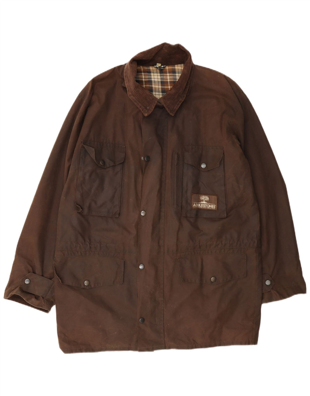 Vintage herre vokset bomuldsjakke UK 38 Medium Brown