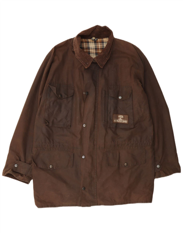 Vintage herre vokset bomuldsjakke UK 38 Medium Brown