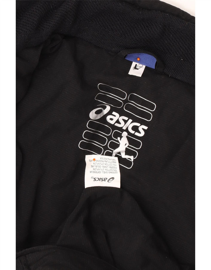 ASICS Herre Windbreaker Jacket UK 40 Large Black Cotton