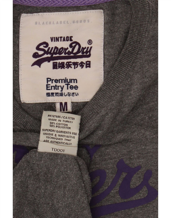 Superdry Herre grafisk T-shirt Top mellemgrå bomuld