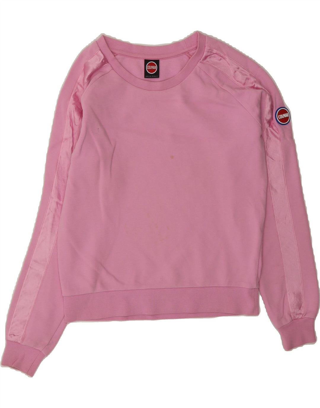 COLMAR Womens Oversized Sweatshirt Jumper UK 6 XS Pink Cotton Vintage Colmar and Second-Hand Colmar from Messina Hembry 