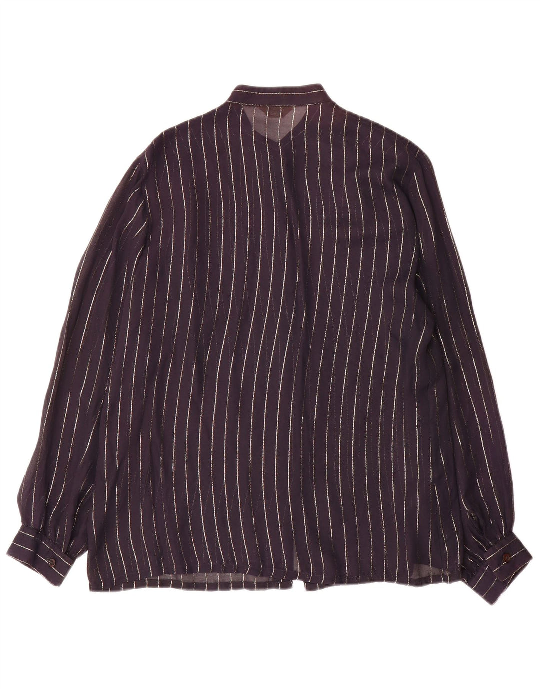 Vintage dameskjorte bluse IT 46 Stor marineblå nålestribe