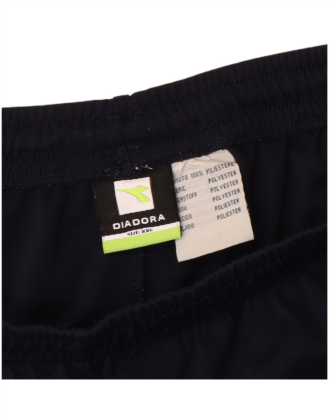 Diadora Herre Sportshorts 2XL Navy Blue Colourblock Polyester