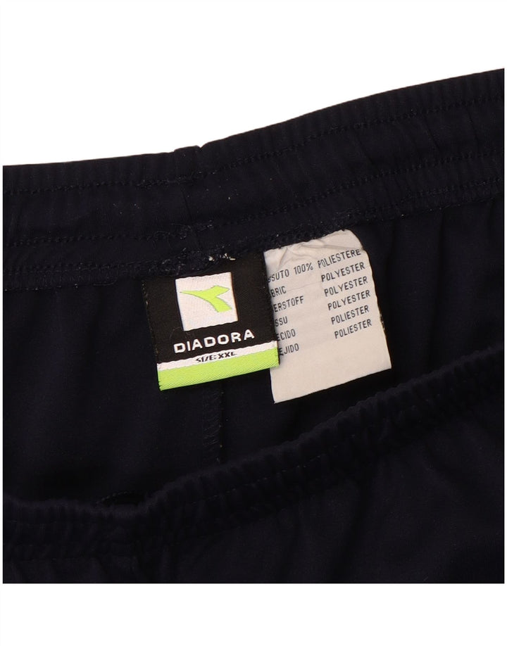 Diadora Herre Sportshorts 2XL Navy Blue Colourblock Polyester