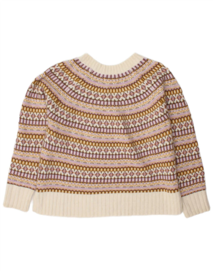 Fat Face Dame Boat Neck Jumper Sweater UK 12 Medium Flerfarvet