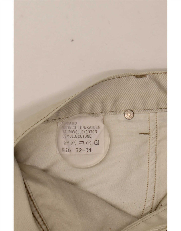 Lee Herre Chicago Straight Jeans W32 L27 Off White Bomuld