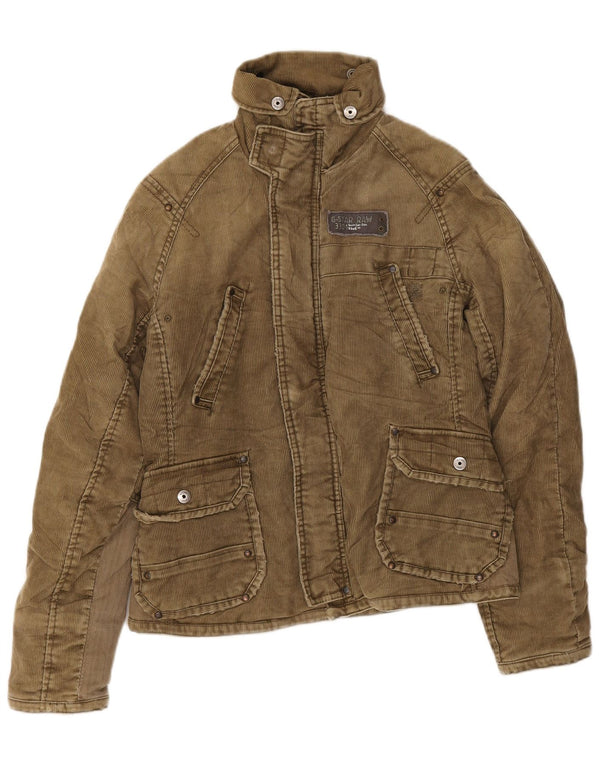 G-Star Herre Corduroy Jacket UK 36 Small Khaki Polyester
