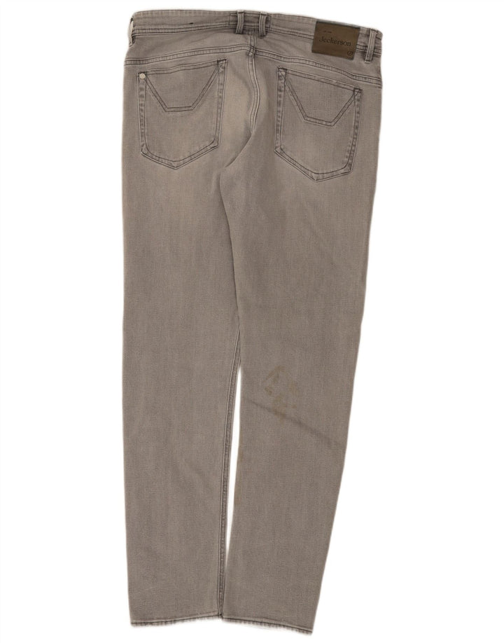 Jeckerson Herre Slim Jeans W34 L31 Grå Bomuld