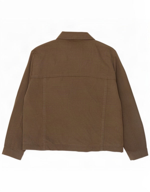 Marks & Spencer Womens Bomber Jacket UK 22 2XL Brown Lyocell