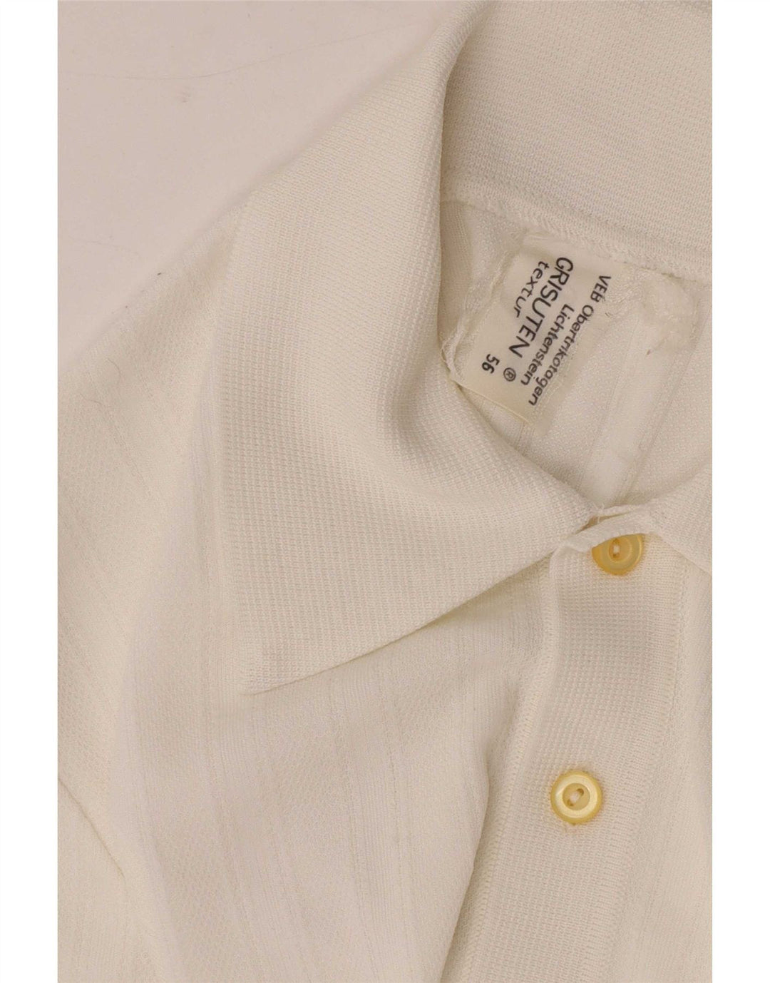 Vintage herre poloshirt Medium hvid syntetisk