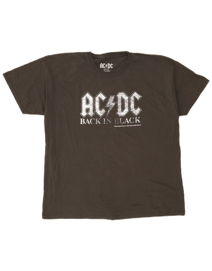 AC/DC Herre grafisk T-shirt Top Stort gråt bomuldsbånd