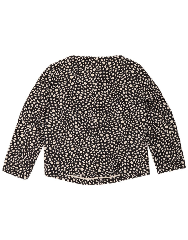 Benetton Dame 3/4 ærmet Bolero jakke UK 8 Small Navy Blue Spotted