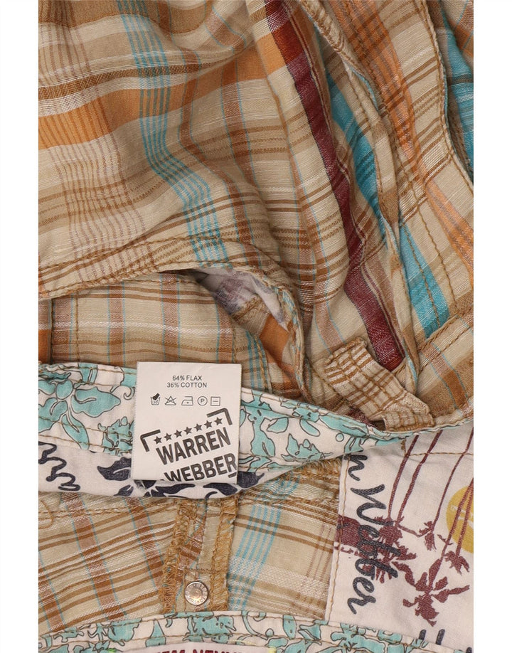 Warren Webber Herre Cargo Shorts XL W36 Beige ternet hør