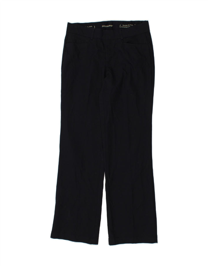 DOCKERS Womens Straight Casual Trousers US 6 Medium W30 L31 Navy Blue Vintage Dockers and Second-Hand Dockers from Messina Hembry 