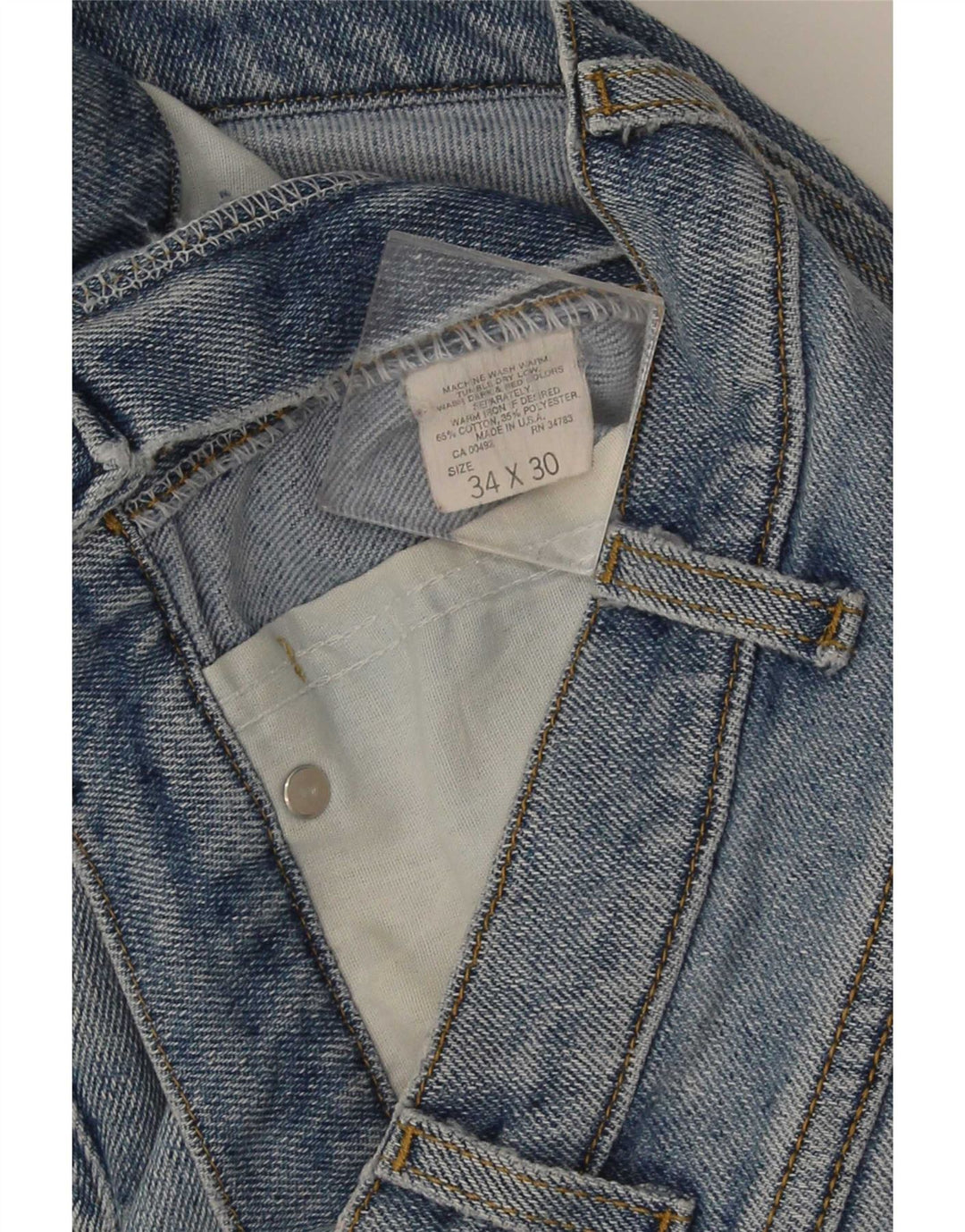 Lee Straight Jeans til mænd W34 L30 blå bomuld