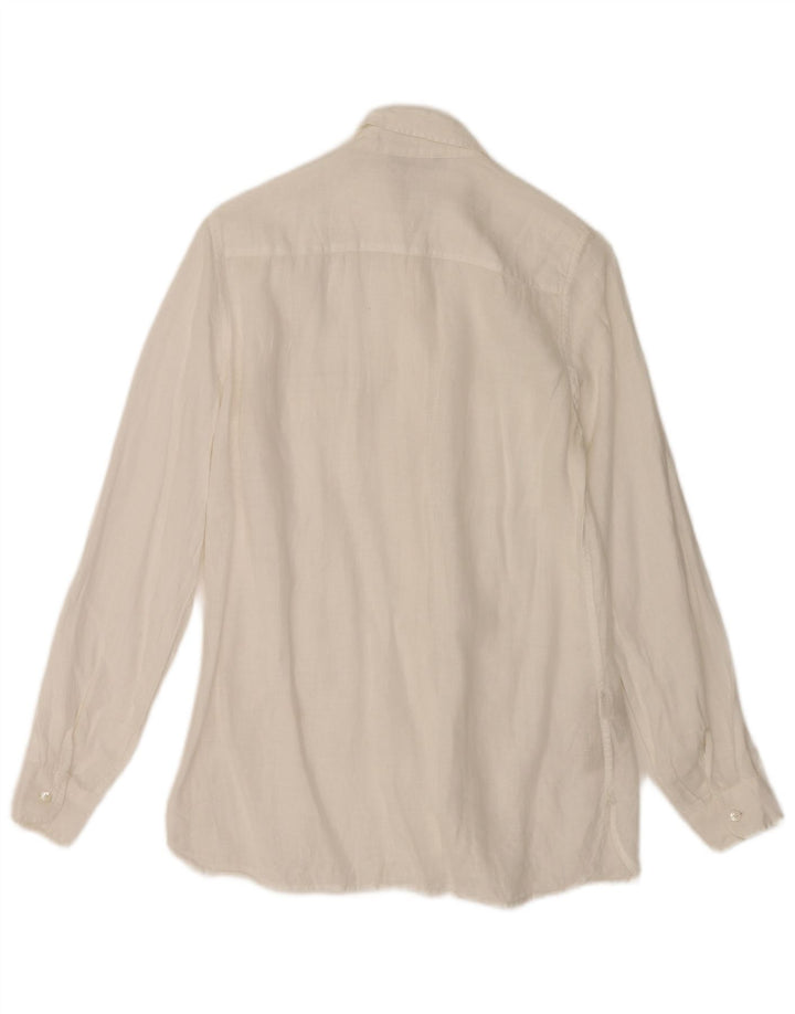 Massimo Dutti Dame Oversized skjorte EU 36 XS Hvid hør