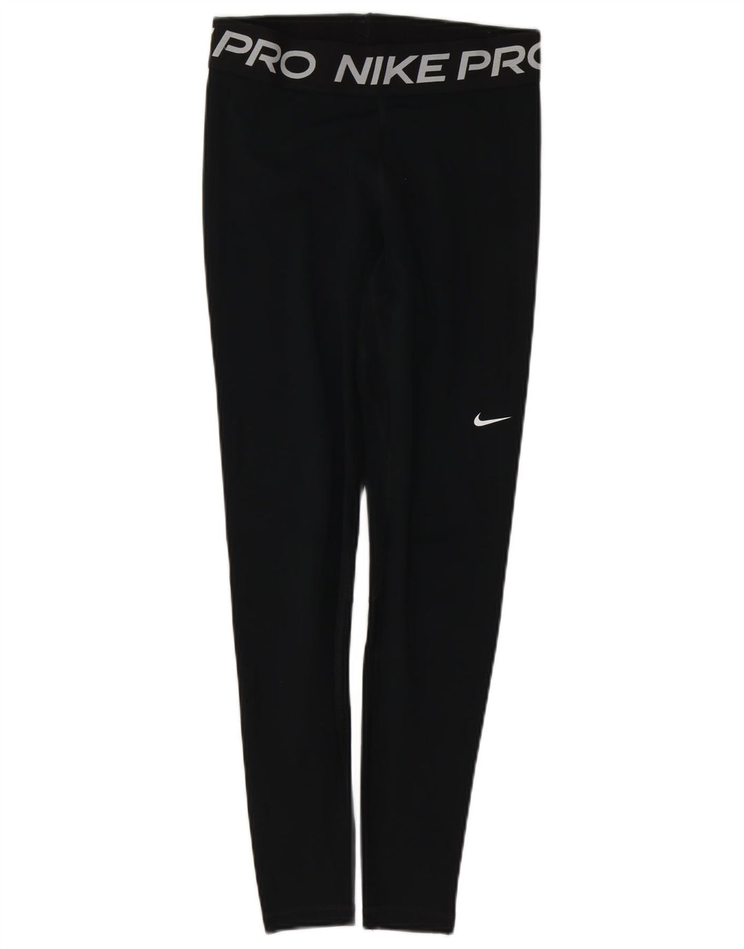 Nike Dame Dri Fit Grafiske Leggings UK 12 Medium Sort
