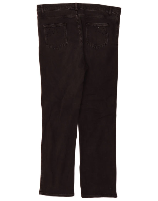 Marks & Spencer Dame Per Una Straight Jeans UK 16 Large W34 L30 Black