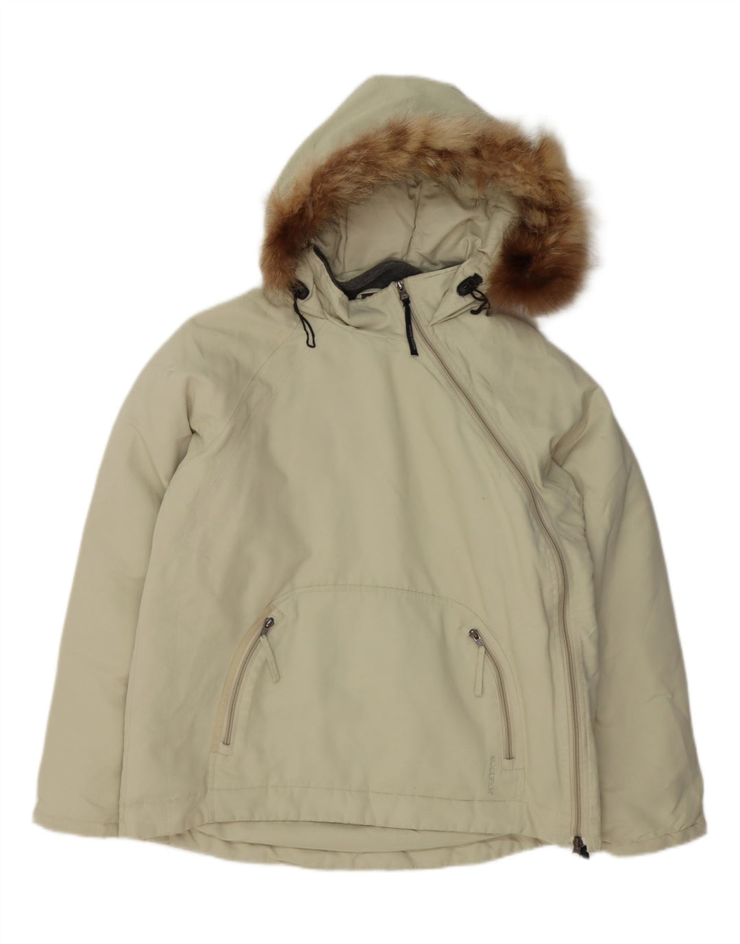 Woolrich Polstret hættejakke til kvinder UK 18 XL Grøn nylon