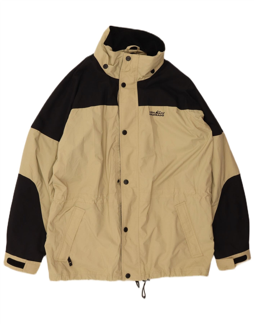 HIGH COLORADO Mens Rain Jacket UK 40 Large Beige Colourblock Polyamide