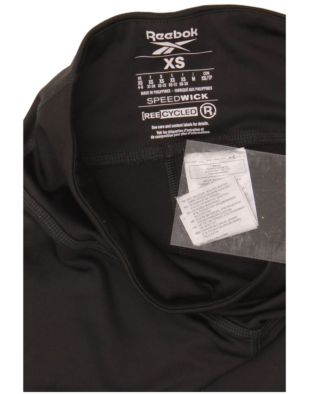 REEBOK Girls Sport Shorts 4-5 Years XS Black Polyester