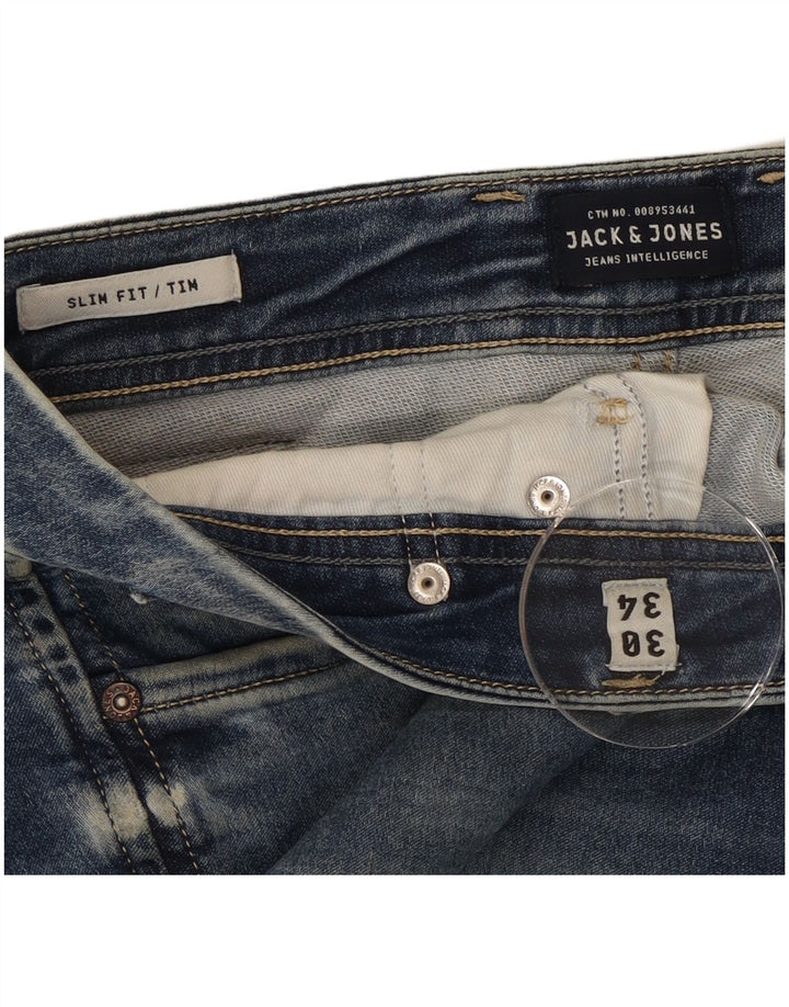 JACK & JONES Herre Tim Slim Jeans W30 L34 Blå Bomuld