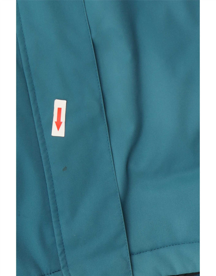Musto Dame Grafisk Hooded Windbreaker Jacket UK 16 Large Blue Polyamide