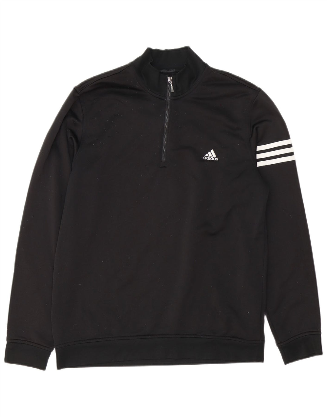 Adidas Herre Climalite Sweatshirt med lynlås, medium sort polyester
