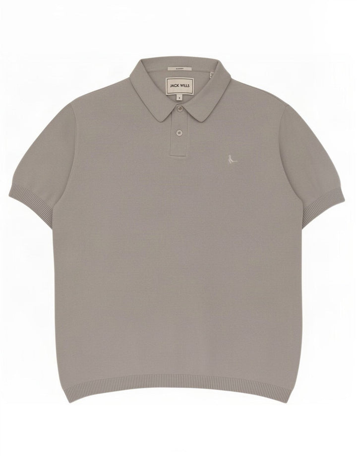 Jack Wills Herre Classic Fit Polo Shirt Medium Grey Bomuld