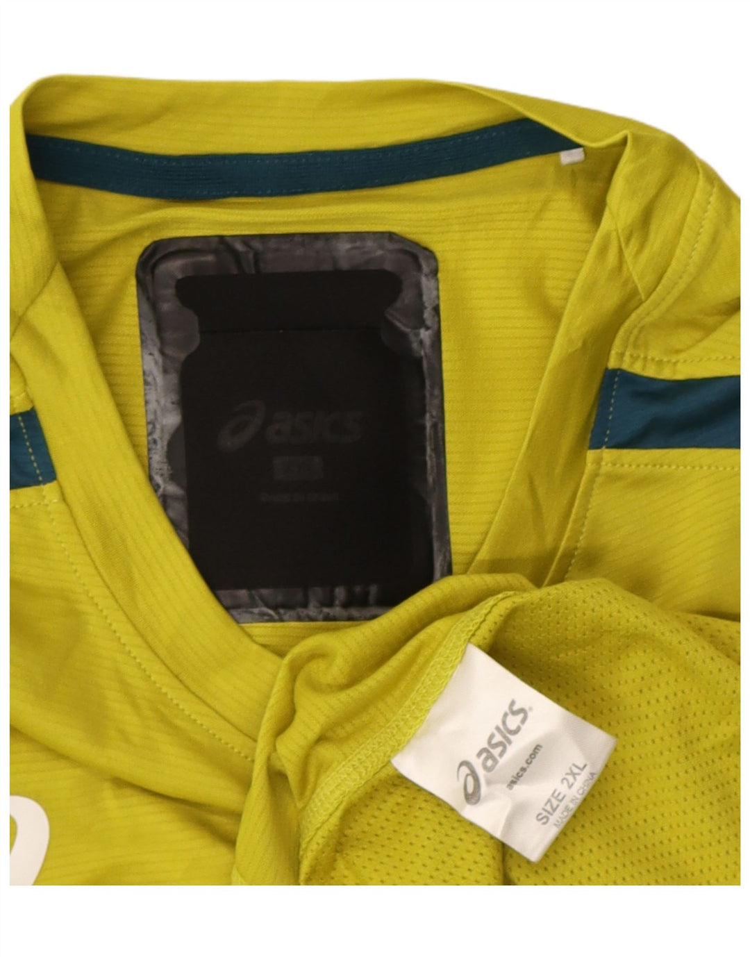 Asics Herre Grafisk T-Shirt Top 2XL Gul Colourblock Polyester