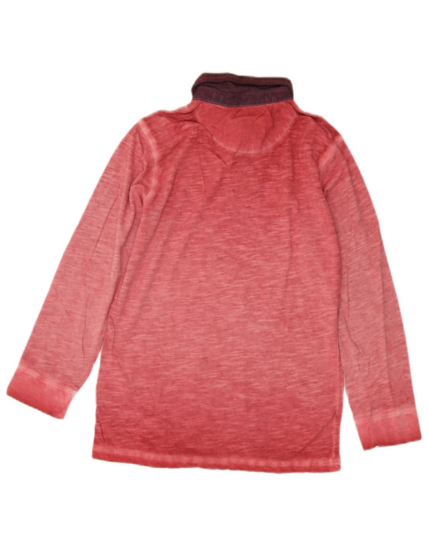Marlboro Classics Drenge Langærmet Rugby Polo Shirt 9-10 År Rød Flecked