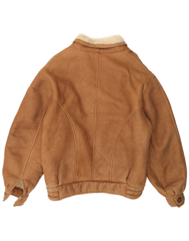 Vintage Herre Shearling Jacket IT 48 Medium Beige
