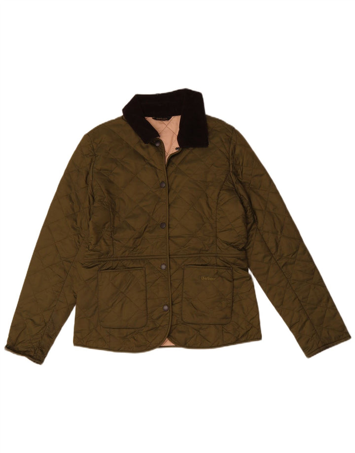 Barbour Quiltet jakke til kvinder UK 10 Small Khaki