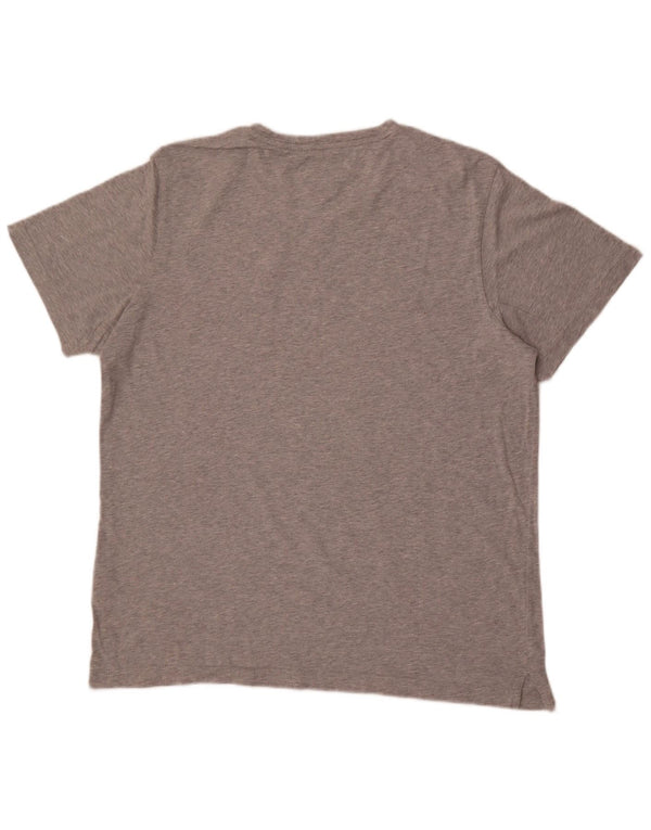 Tommy Hilfiger Dame T-Shirt Top UK 20 2XL Grå Flecked Bomuld