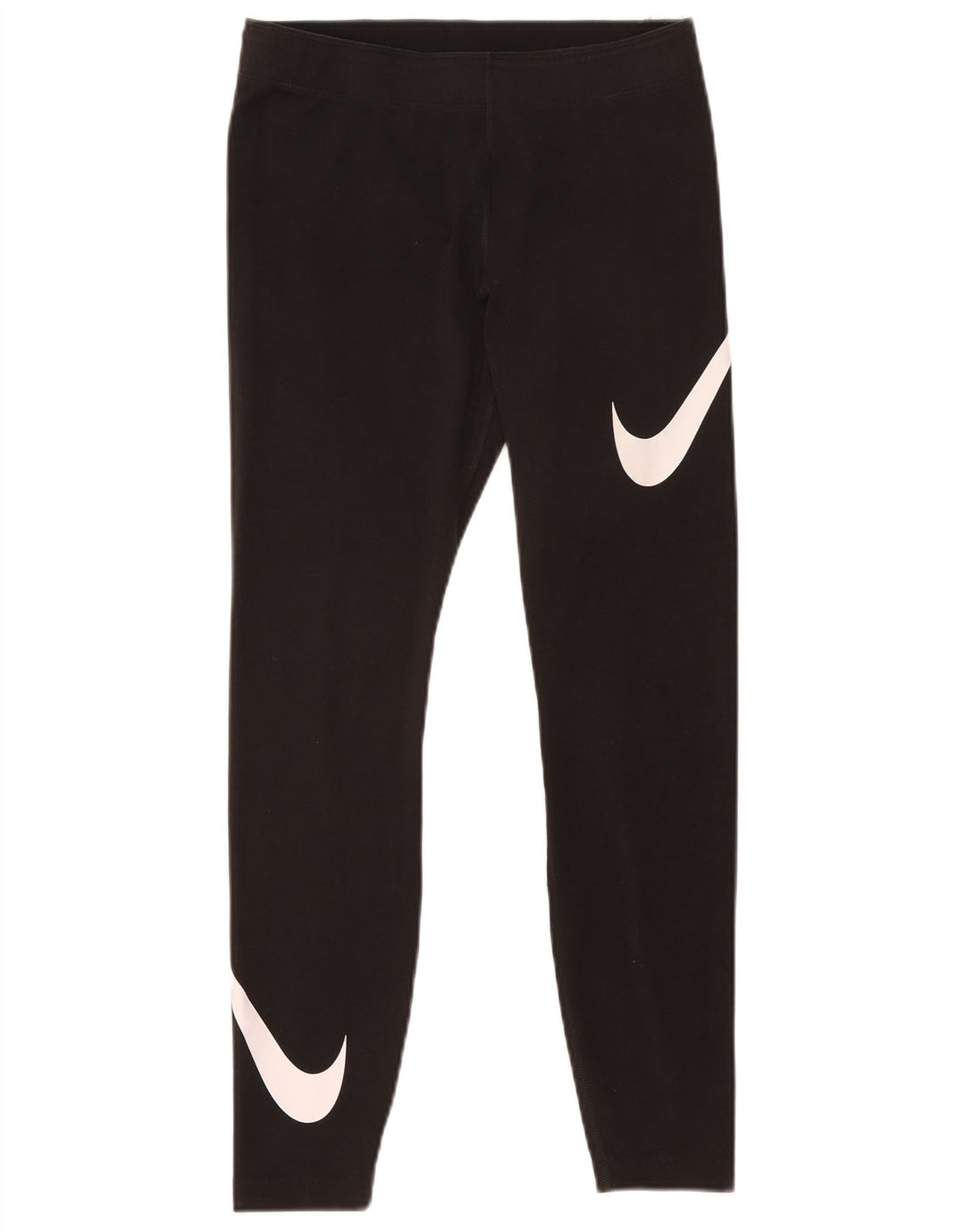 Nike Dame Grafiske Leggings UK 12 Medium Sort Bomuld