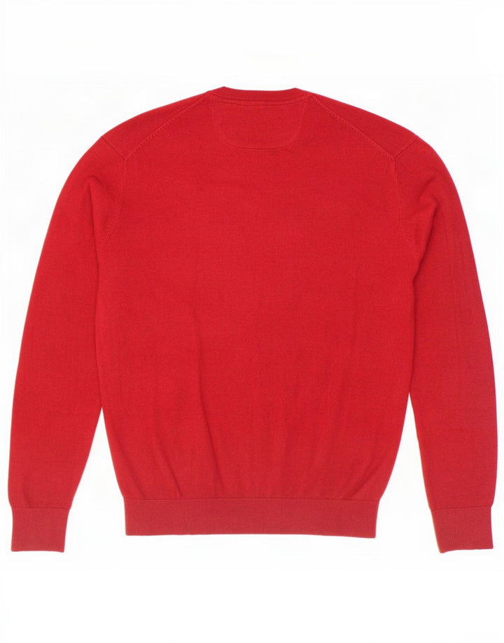 Bugatti Herre V-hals sweater Medium Bourgogne bomuld