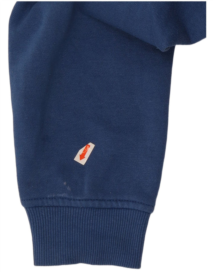 Jack & Jones Herre Core Graphic Hoodie Jumper Medium Blue Polyester