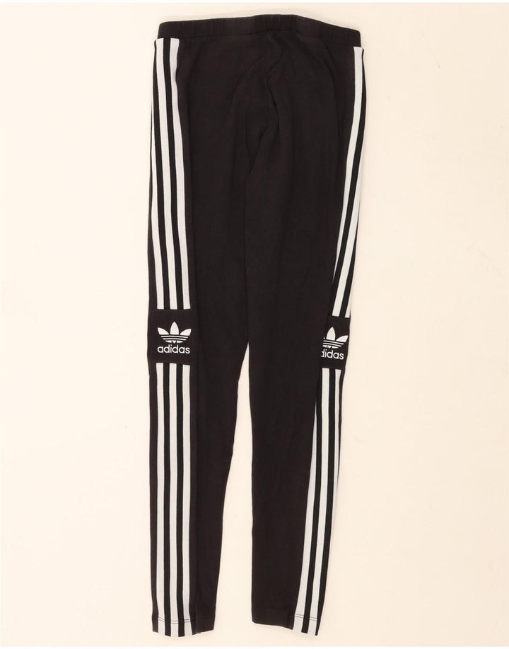 Adidas Dame Grafiske Leggings UK 12 Medium Grey Bomuld